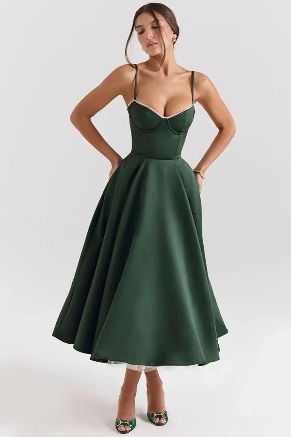 Women's Satin Wedding Guest Dress | Tulle | Aurelianna™ View 18