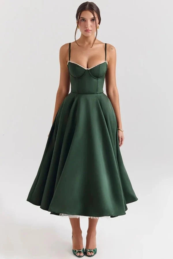Women's Satin Wedding Guest Dress | Tulle | Aurelianna™ View 17
