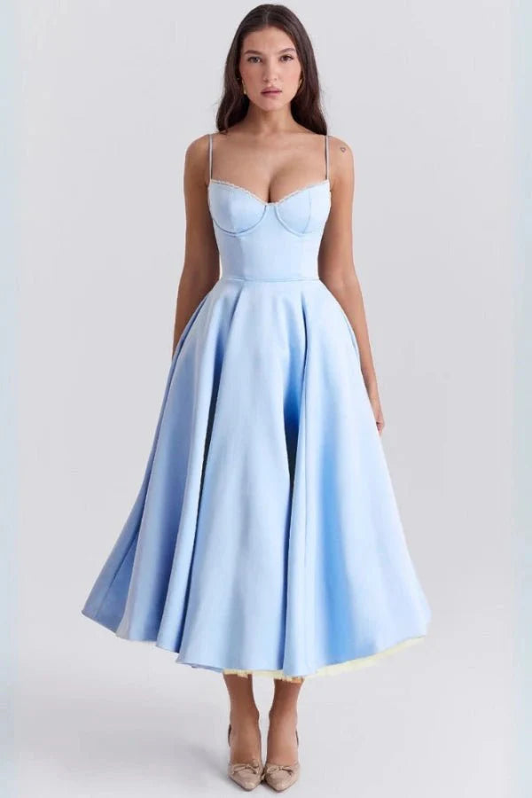 Women's Satin Wedding Guest Dress | Tulle | Aurelianna™ Full