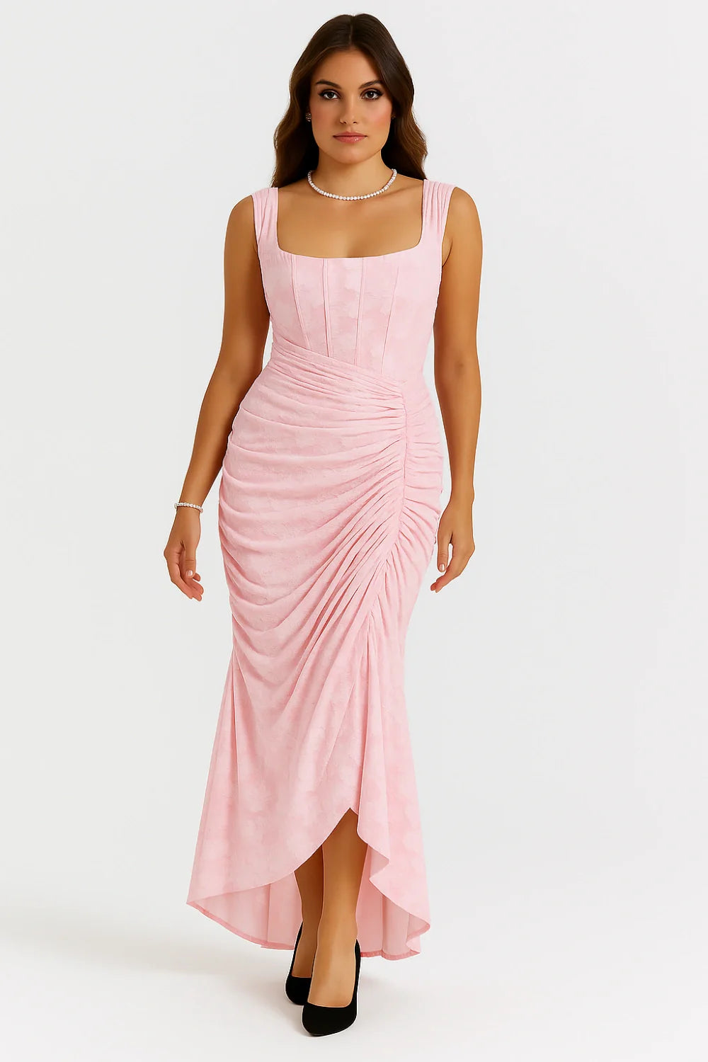 Women's Rose Print Maxi Dress | Flowing | Arabellina™ View 20