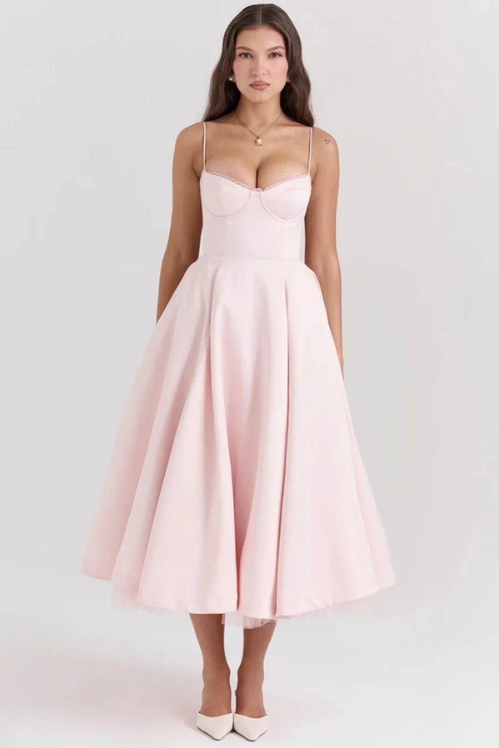 Women's Satin Wedding Guest Dress | Tulle | Aurelianna™ Hero