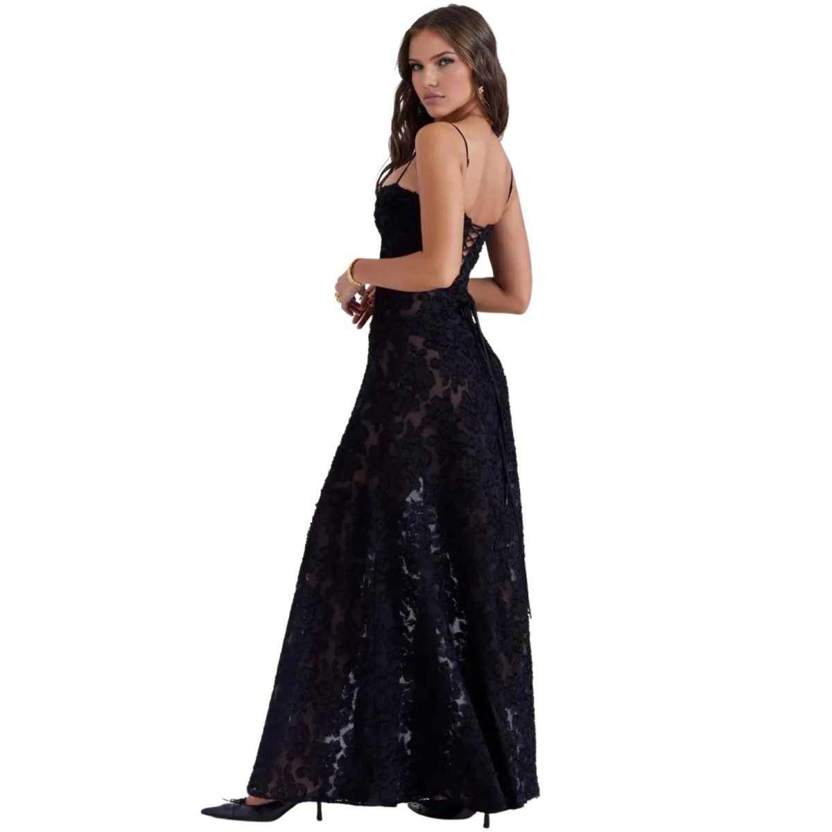 Women's Floral Jacquard Wedding Guest Dress | Etherelynn™ View 18