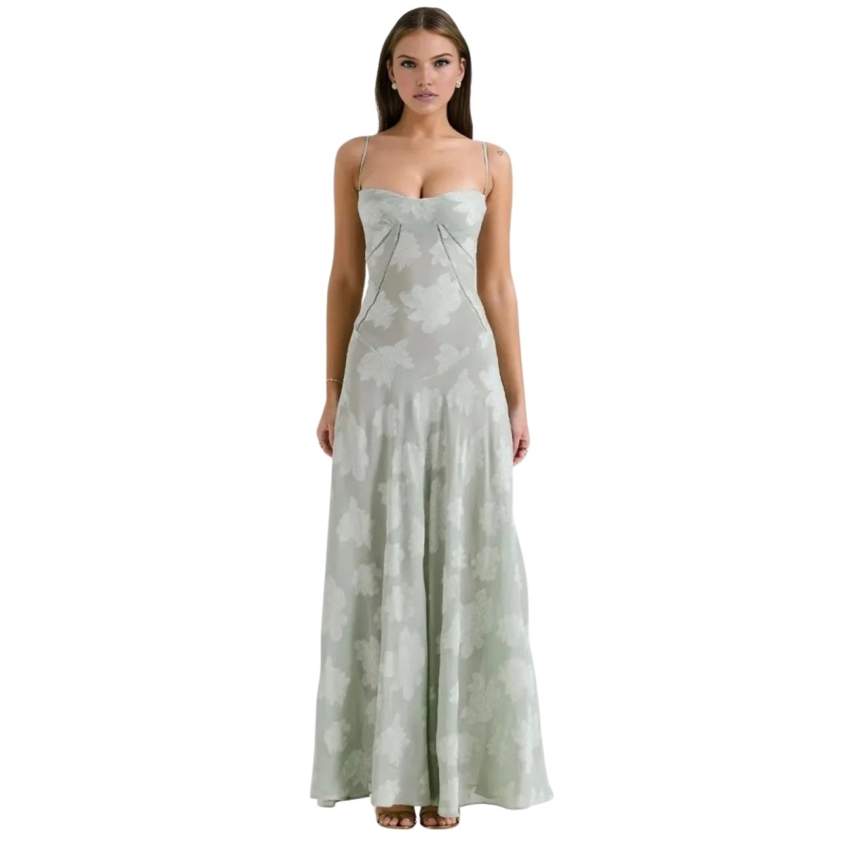 Women's Floral Jacquard Wedding Guest Dress | Etherelynn™ View 29