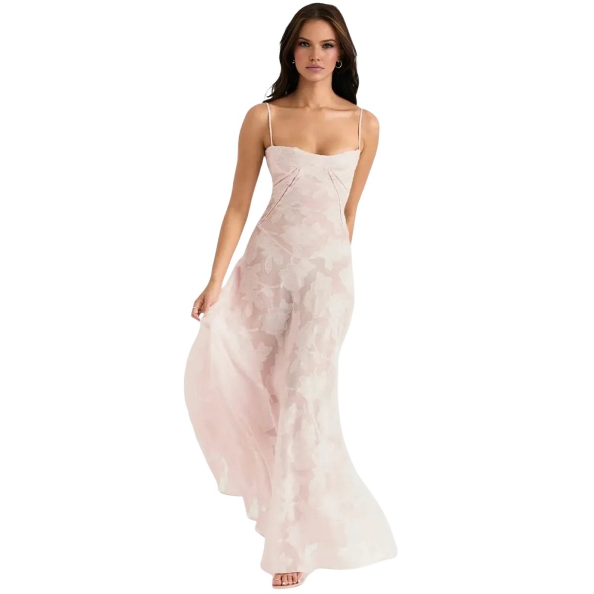 Women's Floral Jacquard Wedding Guest Dress | Etherelynn™ Full