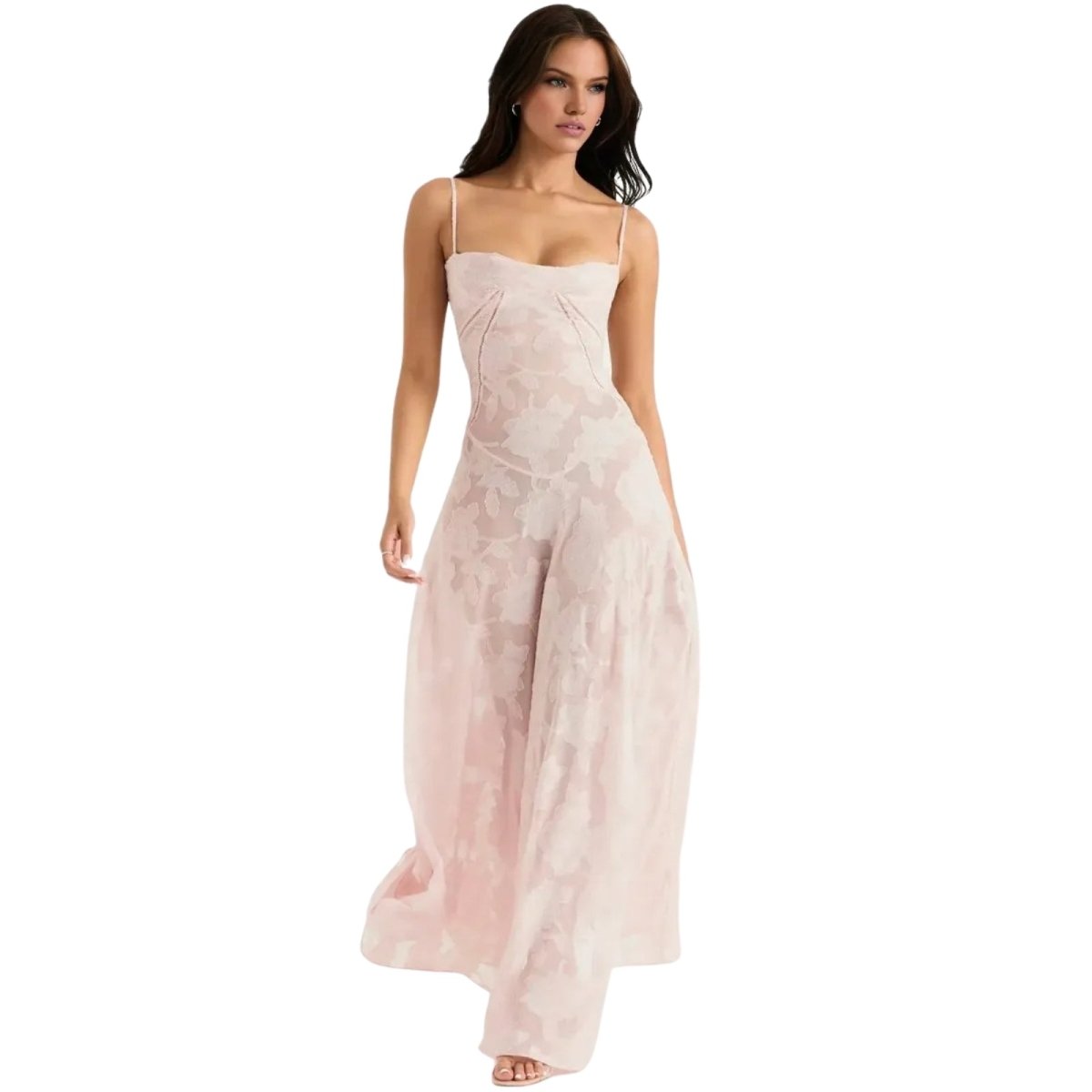 Women's Floral Jacquard Wedding Guest Dress | Etherelynn™ Alternate