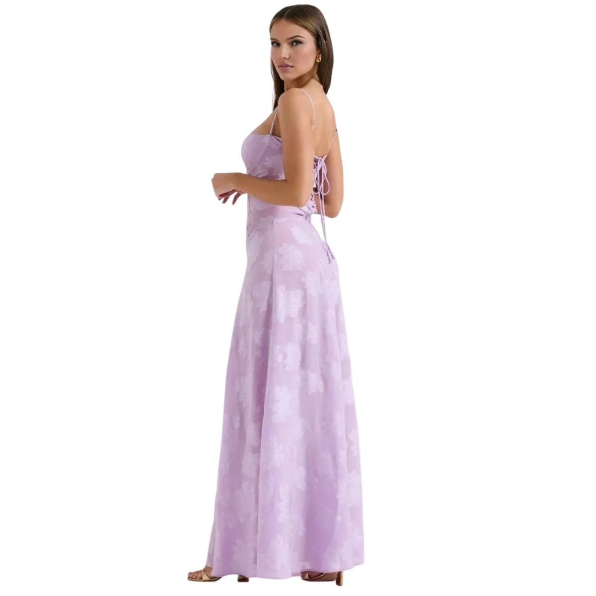 Women's Floral Jacquard Wedding Guest Dress | Etherelynn™ View 25