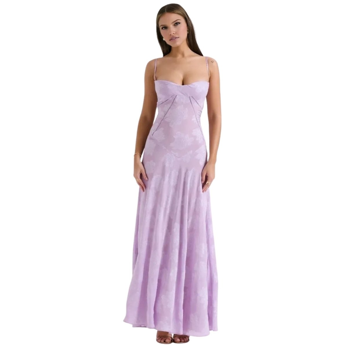 Women's Floral Jacquard Wedding Guest Dress | Etherelynn™ View 22