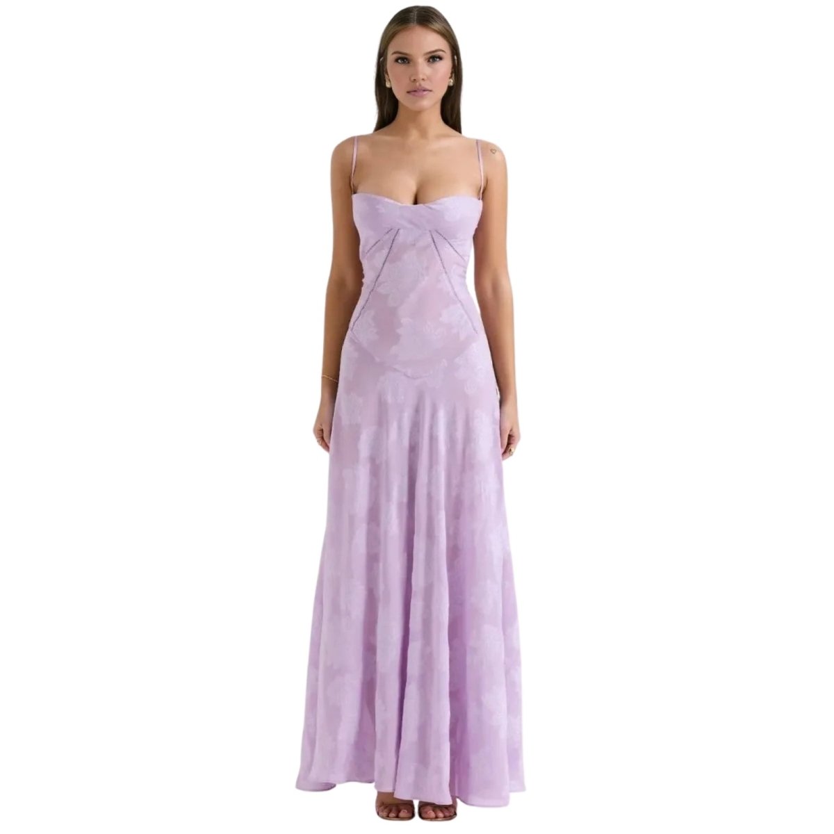 Women's Floral Jacquard Wedding Guest Dress | Etherelynn™ View 21