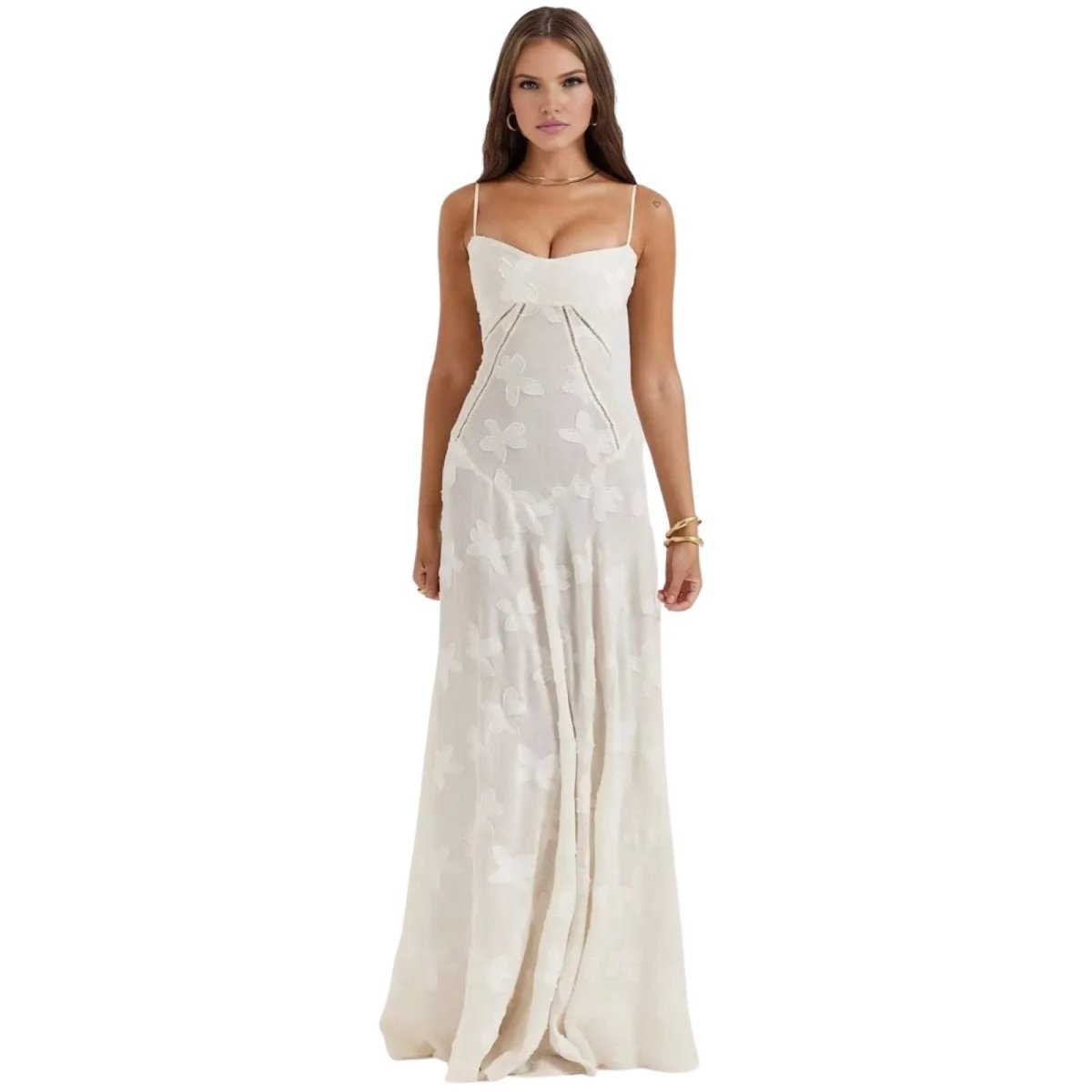 Women's Floral Jacquard Wedding Guest Dress | Etherelynn™ Hero