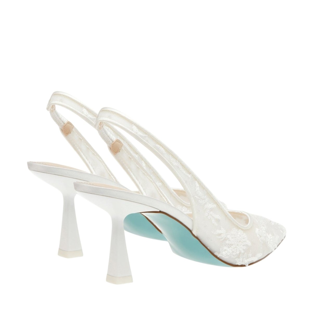 Women's Beaded Slingback Pumps | Mesh Lace | Seraphielle™ Angle
