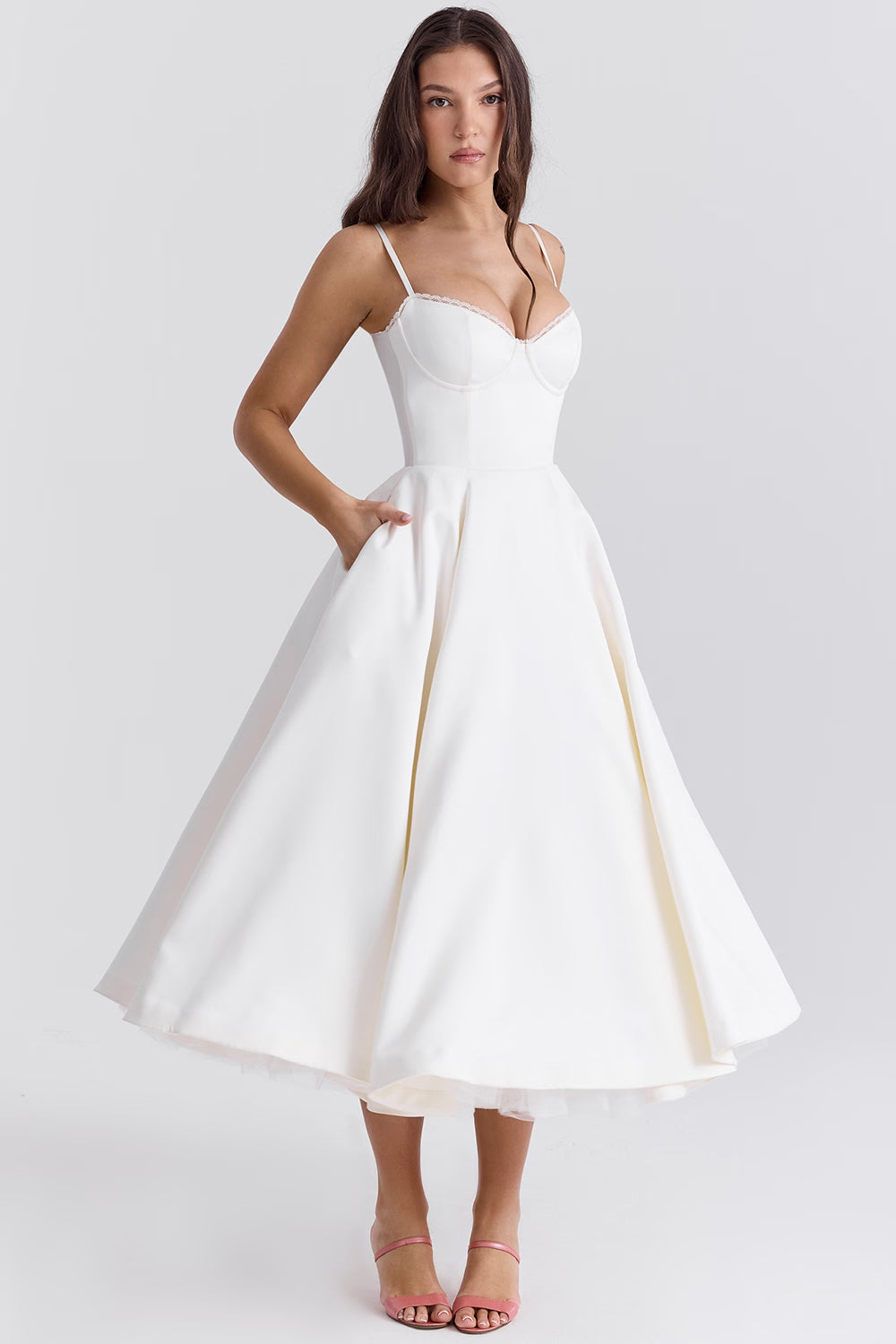 Women's Satin Wedding Guest Dress | Tulle | Aurelianna™ View 21