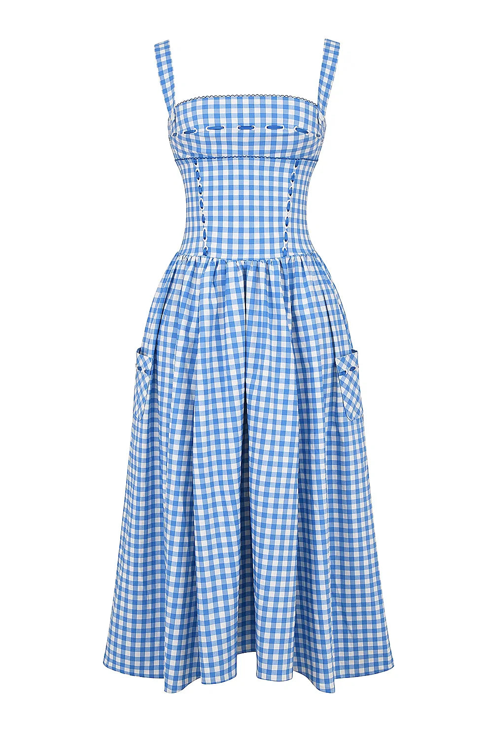 Women's Midi Sundress | Pleated | Bellamira™ Close Up